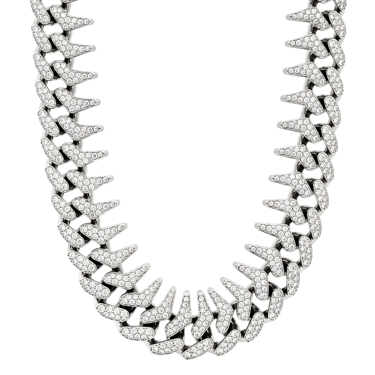 THE MEN THING Chain FROST CUBAN - 20mm Stainless Steel Chain with Box Clasp for Men & Boys (20 inch)