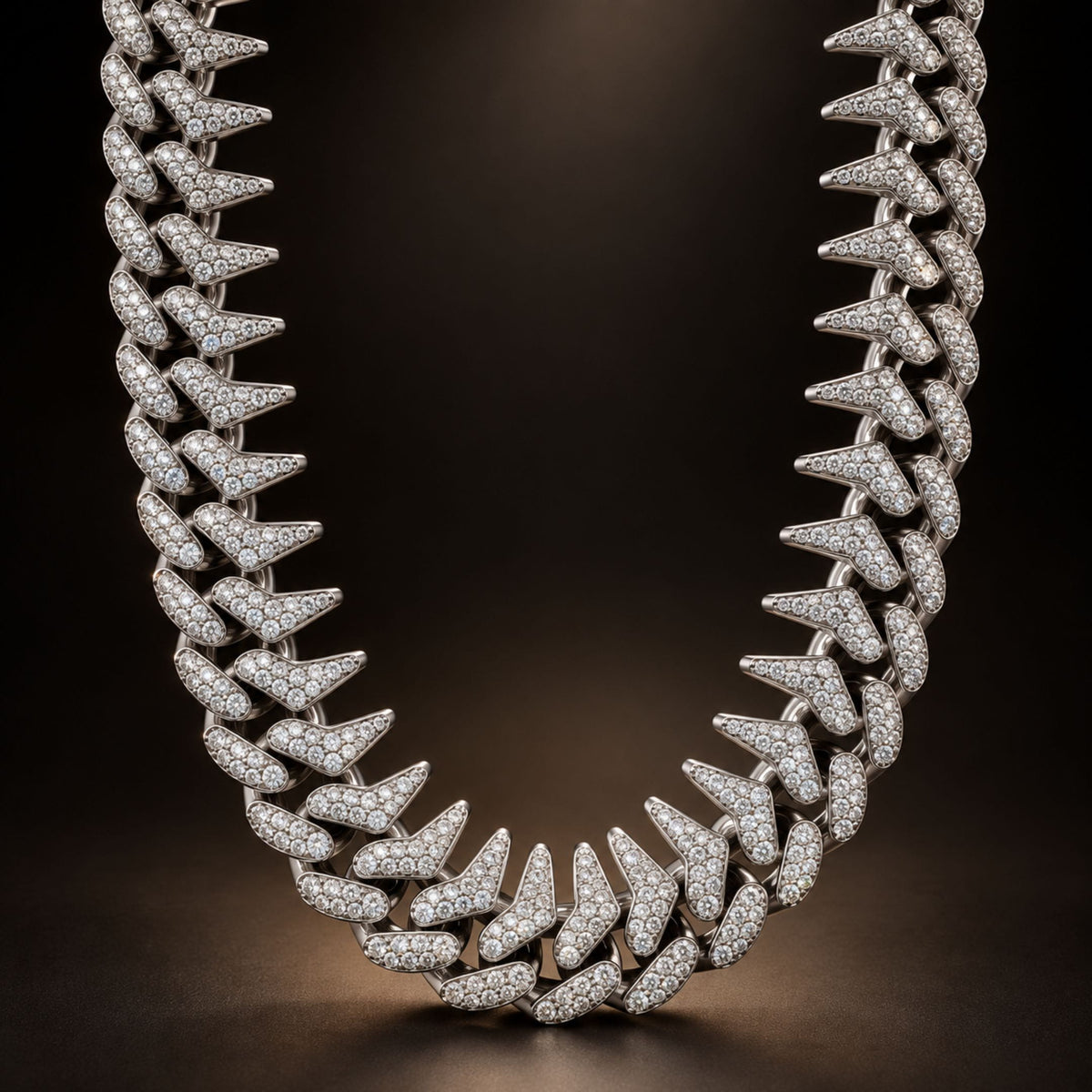 THE MEN THING Chain FROST CUBAN - 20mm Stainless Steel Chain with Box Clasp for Men & Boys (20 inch)
