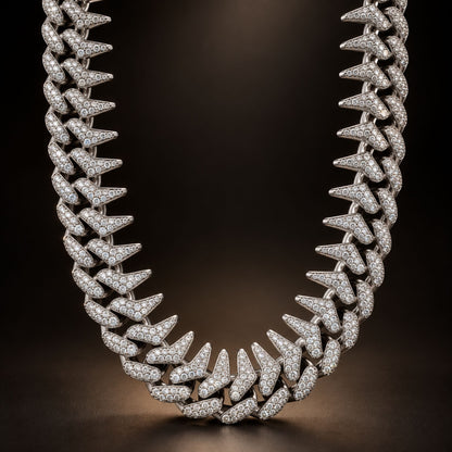 THE MEN THING Chain FROST CUBAN - 20mm Stainless Steel Chain with Box Clasp for Men & Boys (20 inch)