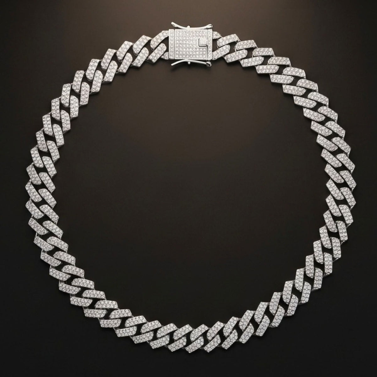 THE MEN THING Chain GLACIER CUBAN - 14mm Stainless Steel Chain with Box Clasp for Men & Boys (19 inch)