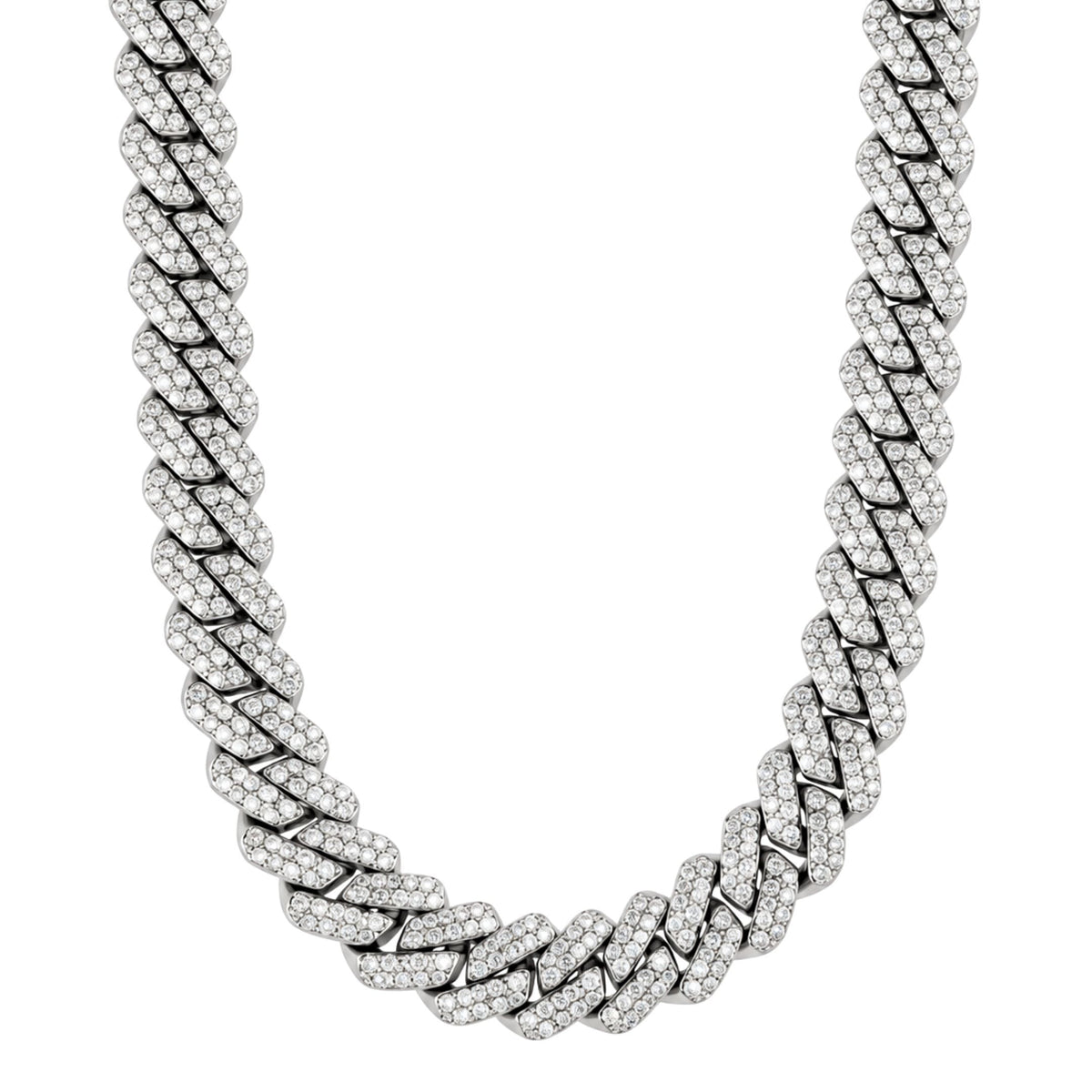 THE MEN THING Chain GLACIER CUBAN - 14mm Stainless Steel Chain with Box Clasp for Men & Boys (19 inch)