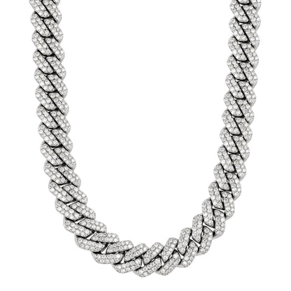 THE MEN THING Chain GLACIER CUBAN - 14mm Stainless Steel Chain with Box Clasp for Men & Boys (19 inch)