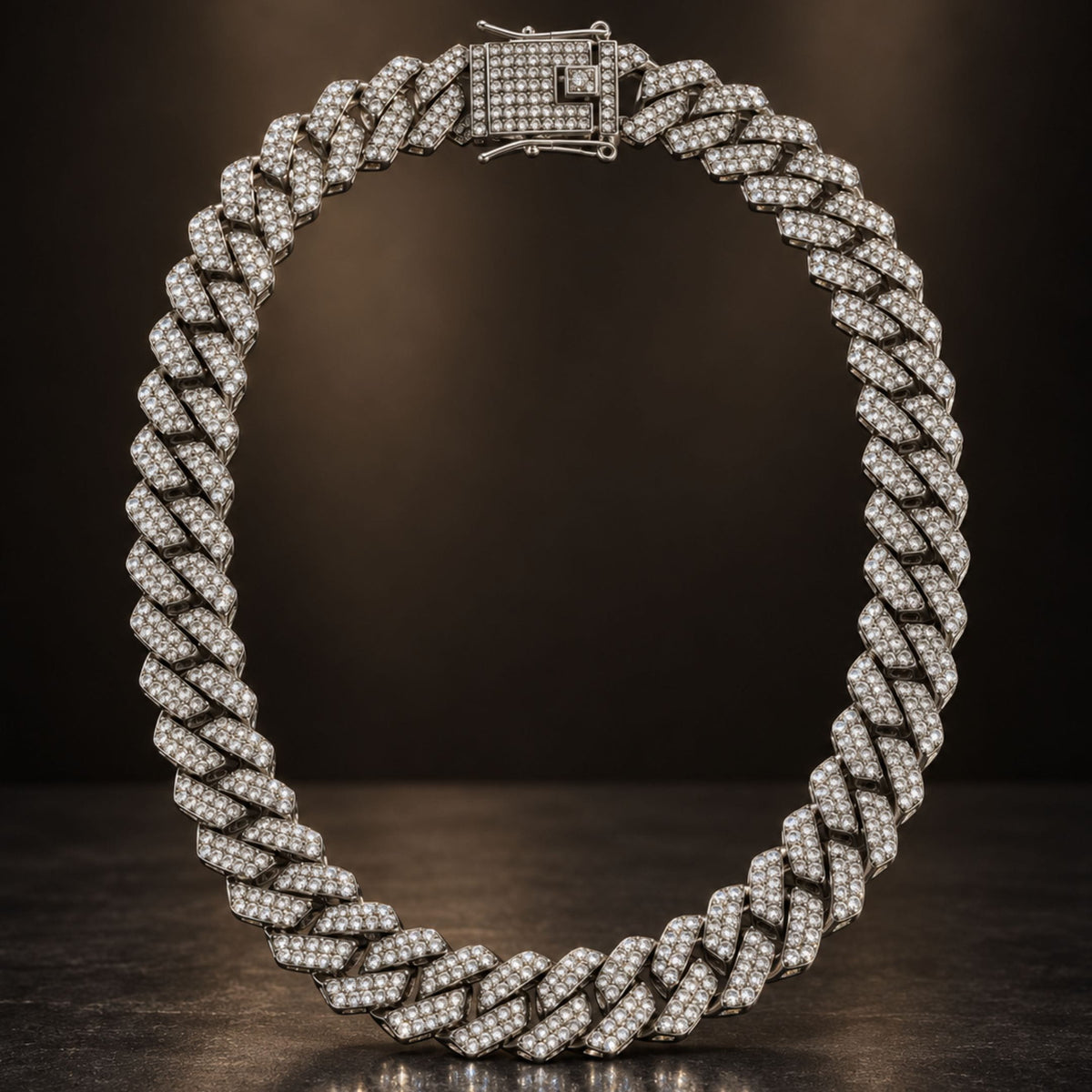 THE MEN THING Chain GLACIER CUBAN - 14mm Stainless Steel Chain with Box Clasp for Men & Boys (19 inch)