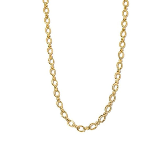 THE MEN THING Chain GLEAM GOLD LINK - 5.5mm Pure Stainless Steel Chain 16 inch for Men & Boys