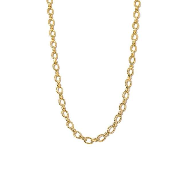 THE MEN THING Chain GLEAM GOLD LINK - 5.5mm Pure Stainless Steel Chain 16 inch for Men & Boys