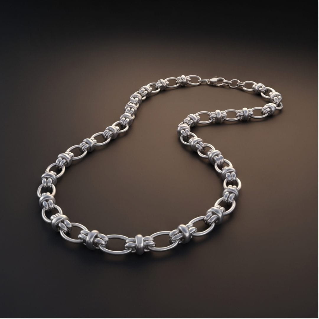 THE MEN THING Chain GRAVION - 10mm Chain Pure Stainless Steel 23inch for Men & Boys
