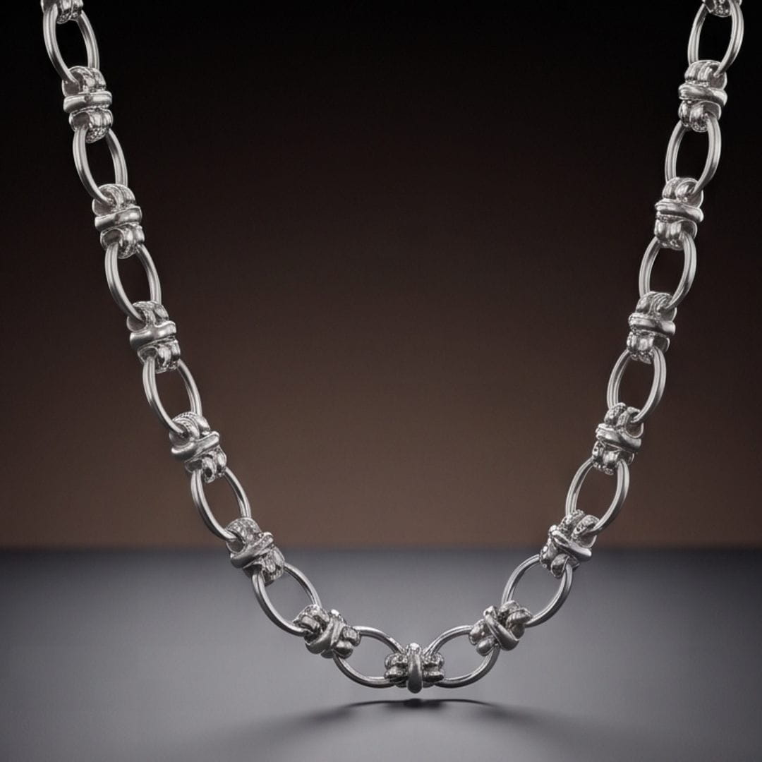 THE MEN THING Chain GRAVION - 10mm Chain Pure Stainless Steel 23inch for Men & Boys