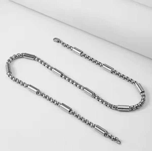 GRAVX - 5mm Chain Pure Stainless Steel 23inch for Men & Boys