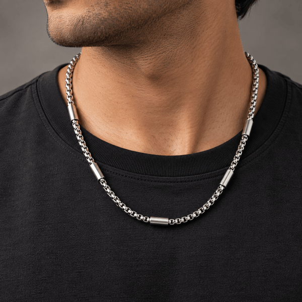 GRAVX - 5mm Chain Pure Stainless Steel 23inch for Men & Boys