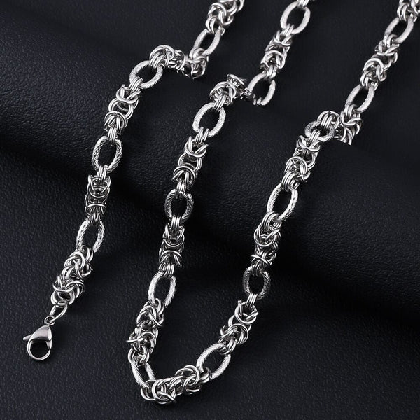 GRIDON - 9mm Chain Pure Stainless Steel 23inch for Men & Boys