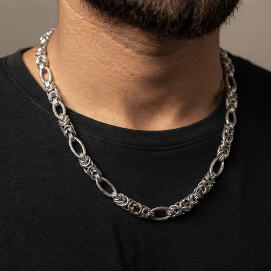 THE MEN THING Chain GRIDON - 9mm Chain Pure Stainless Steel 23inch for Men & Boys