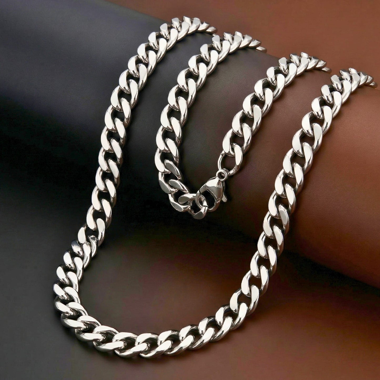 THE MEN THING Chain HAVOC CURB - 11mm Pure Stainless Steel 20inch Chain for Men & Boys