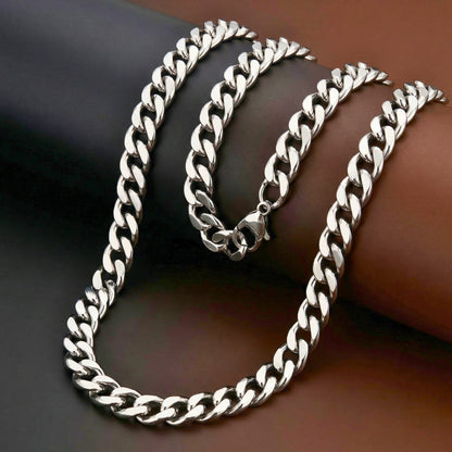 THE MEN THING Chain HAVOC CURB - 11mm Pure Stainless Steel 20inch Chain for Men & Boys