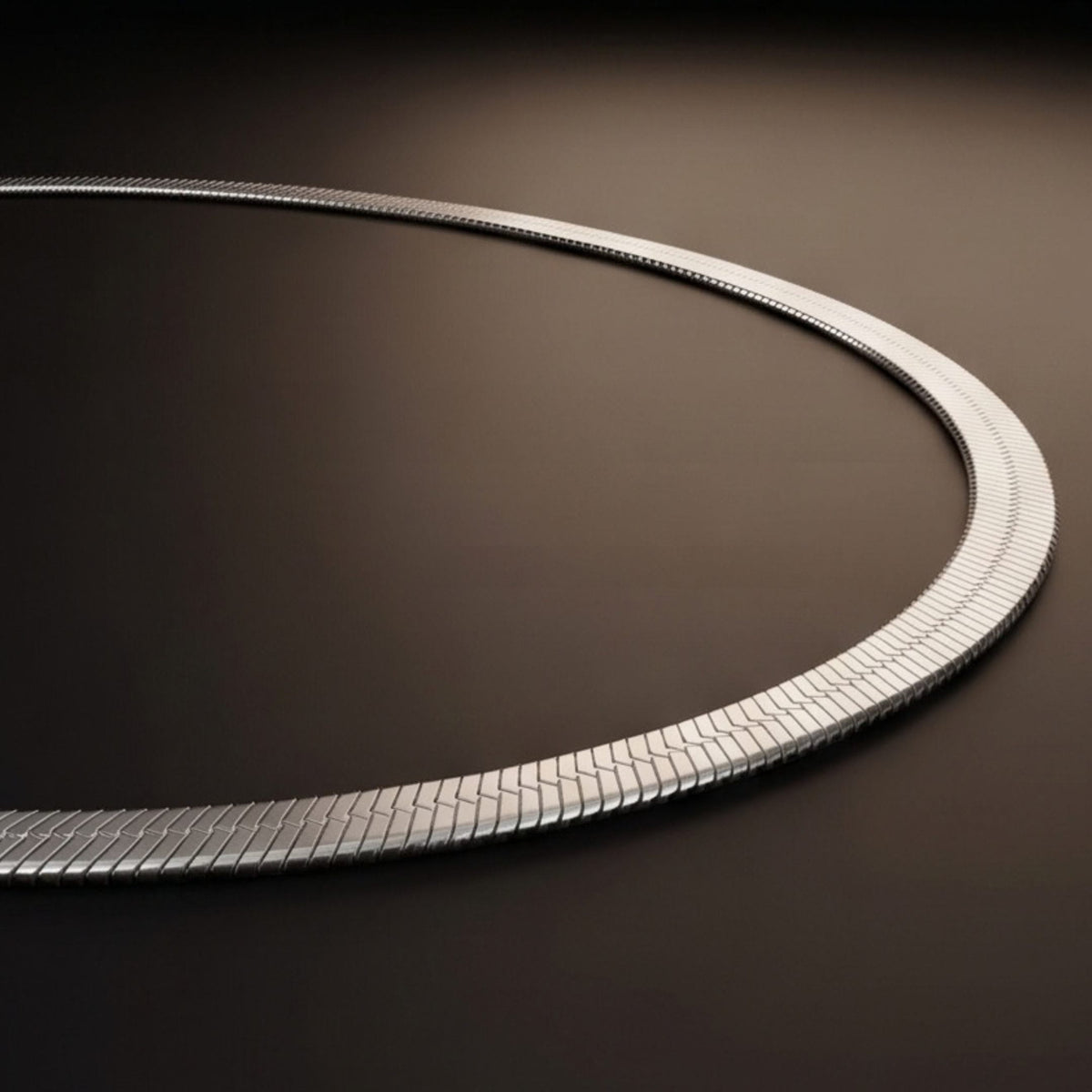 THE MEN THING Chain HERRINGBONE - 4mm Stainless Steel Chain with Lobster Clasp for Men & Boys (22 inch)