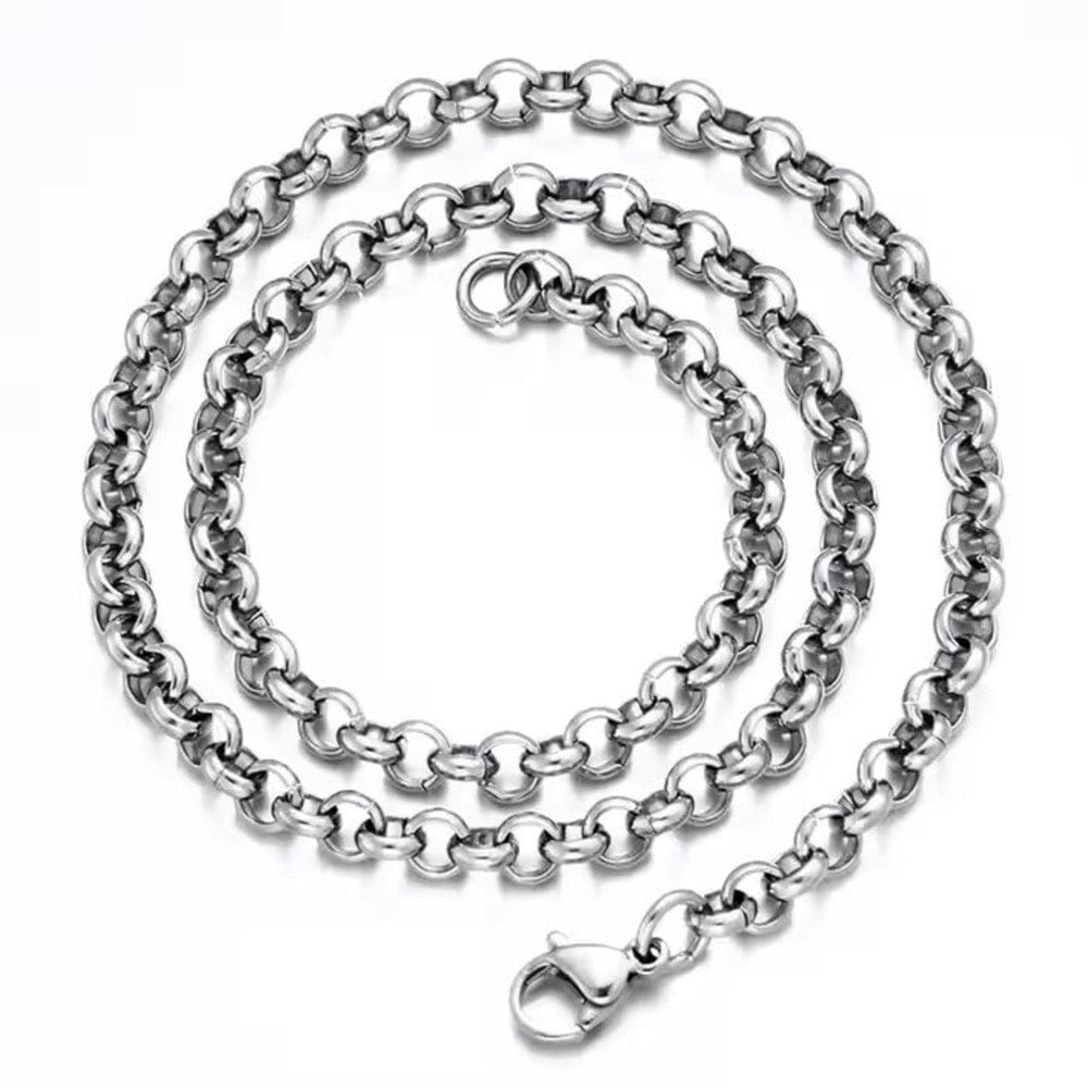 THE MEN THING Chain IMPERIAL KNOT - 7mm Chain Pure Stainless Steel 23inch for Men & Boys
