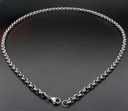 THE MEN THING Chain IMPERIAL KNOT - 7mm Chain Pure Stainless Steel 23inch for Men & Boys