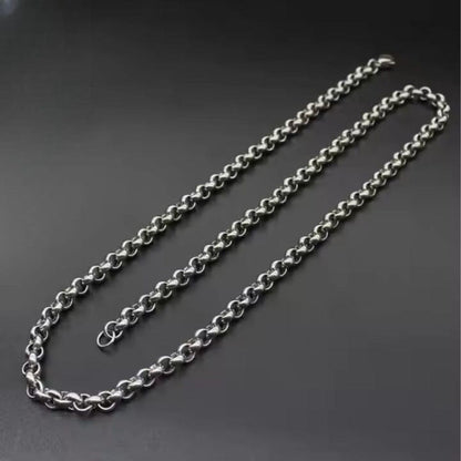 THE MEN THING Chain IMPERIAL KNOT - 7mm Chain Pure Stainless Steel 23inch for Men & Boys