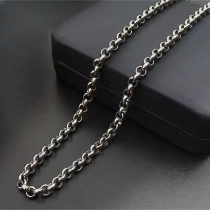 THE MEN THING Chain IMPERIAL KNOT - 7mm Chain Pure Stainless Steel 23inch for Men & Boys