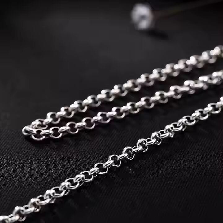 THE MEN THING Chain IMPERIAL KNOT - 7mm Chain Pure Stainless Steel 23inch for Men & Boys