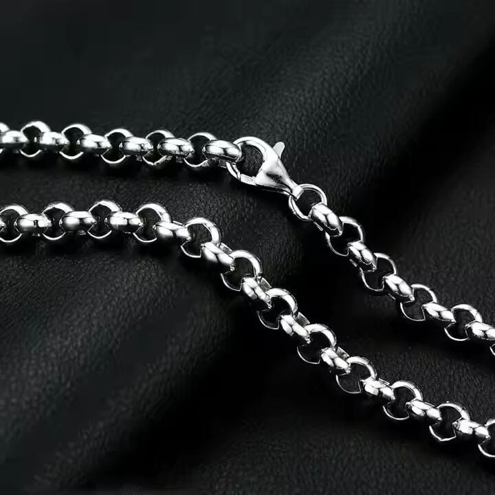 THE MEN THING Chain IMPERIAL KNOT - 7mm Chain Pure Stainless Steel 23inch for Men & Boys