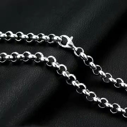 THE MEN THING Chain IMPERIAL KNOT - 7mm Chain Pure Stainless Steel 23inch for Men & Boys