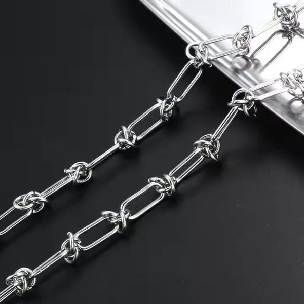 LINEO - 7mm Chain Pure Stainless Steel 23inch for Men & Boys