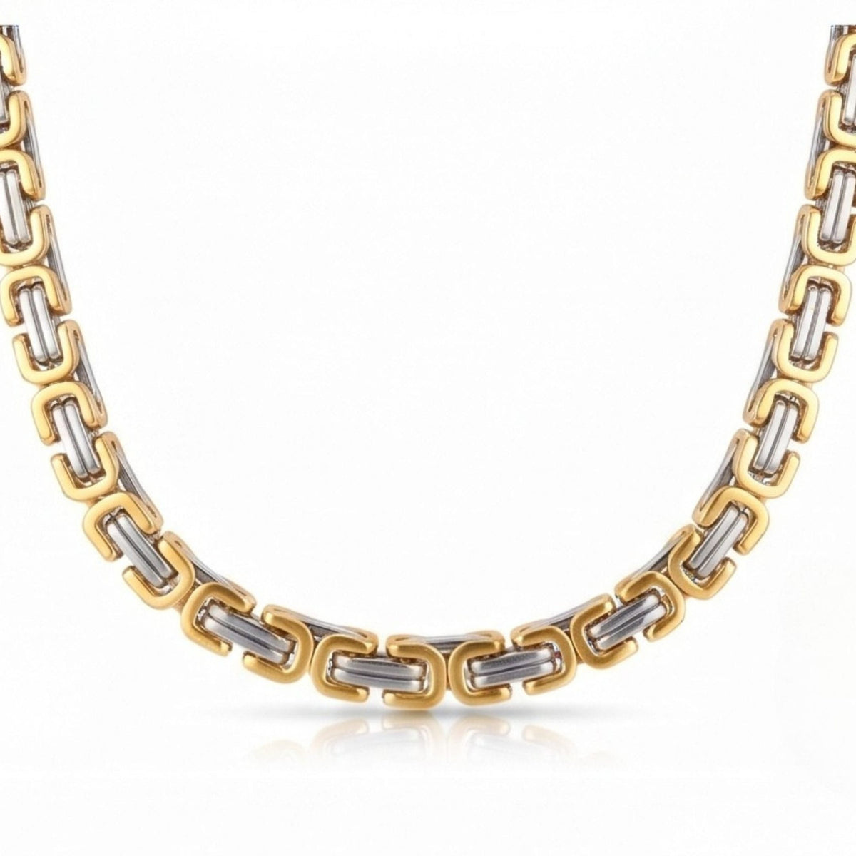THE MEN THING Chain LUXOR LINK - 8mm Stainless Steel Chain with Lobster Clasp for Men & Boys (22 inch)
