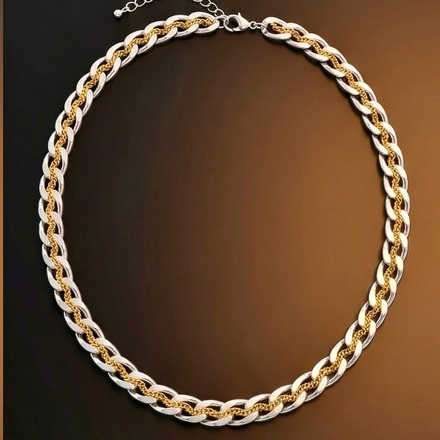 THE MEN THING Chain MAJESTA LINK - 10mm Pure Stainless Steel 19 to 21 inch Adjustable Chain for Men & Boys