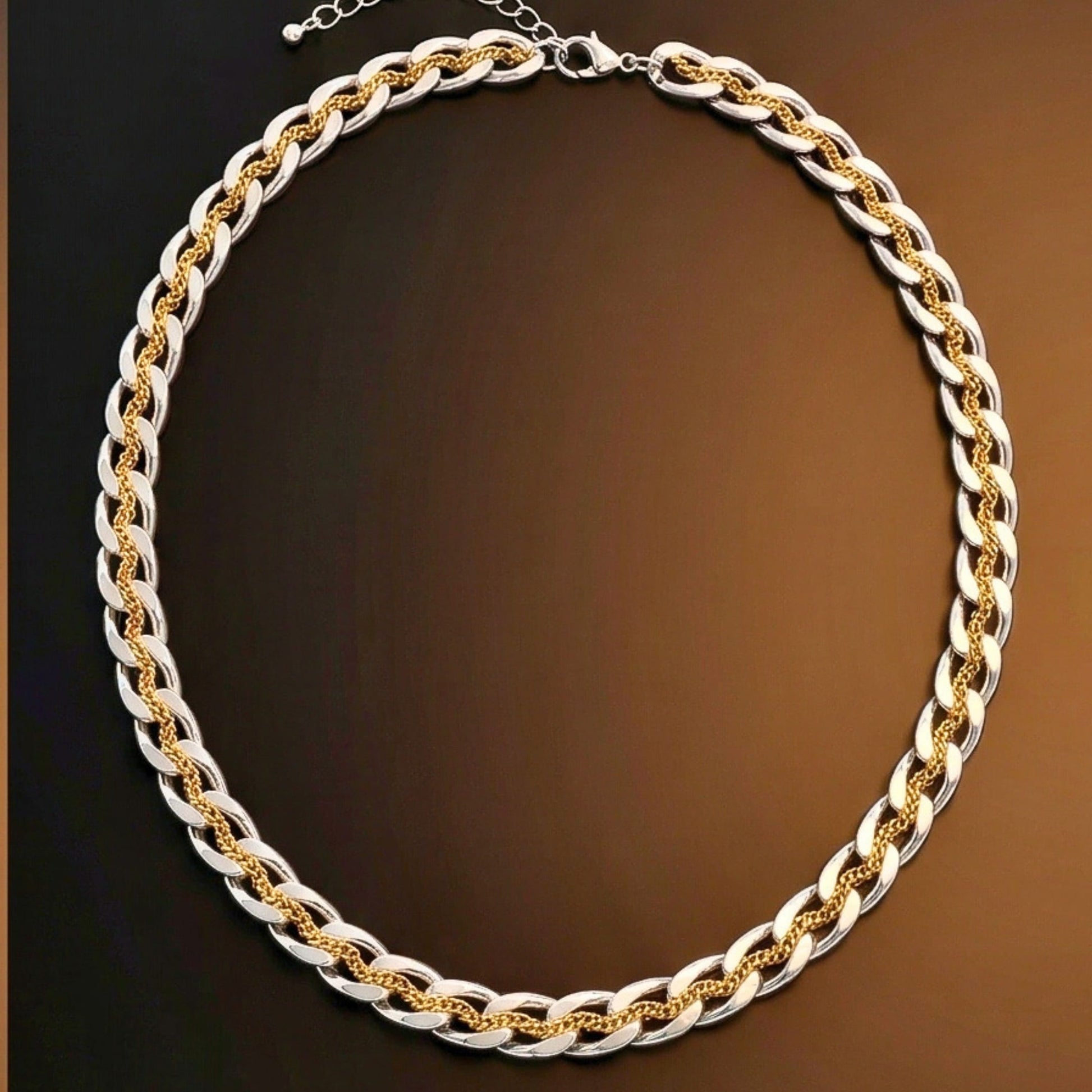 THE MEN THING Chain MAJESTA LINK - 10mm Pure Stainless Steel 19 to 21 inch Adjustable Chain for Men & Boys