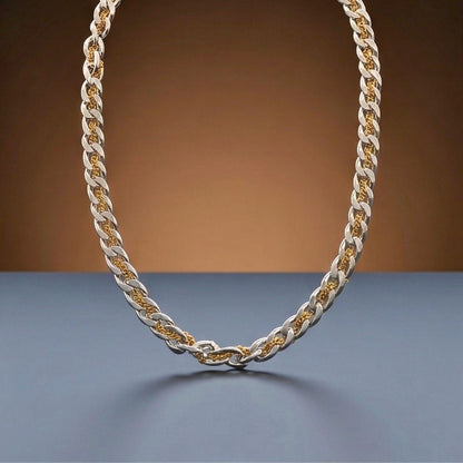 THE MEN THING Chain MAJESTA LINK - 10mm Pure Stainless Steel 19 to 21 inch Adjustable Chain for Men & Boys