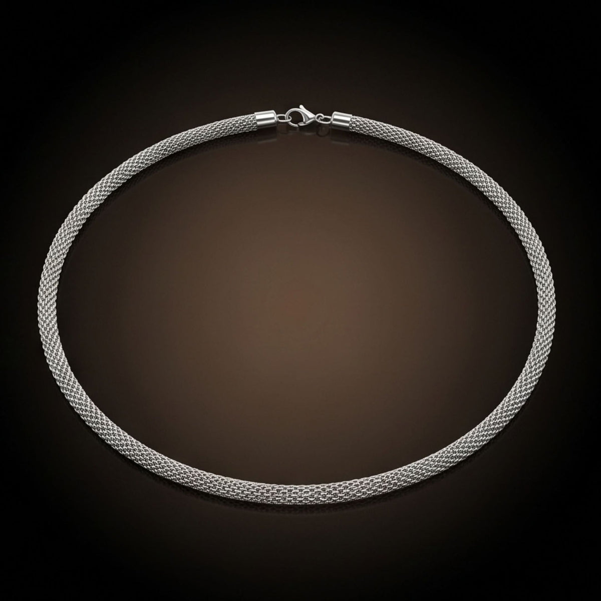 THE MEN THING Chain MESH BOX - 4mm Stainless Steel Twisted Rope Chain with Lobster Clasp for Men & Boys (21 inch)