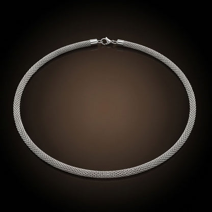 THE MEN THING Chain MESH BOX - 4mm Stainless Steel Twisted Rope Chain with Lobster Clasp for Men & Boys (21 inch)