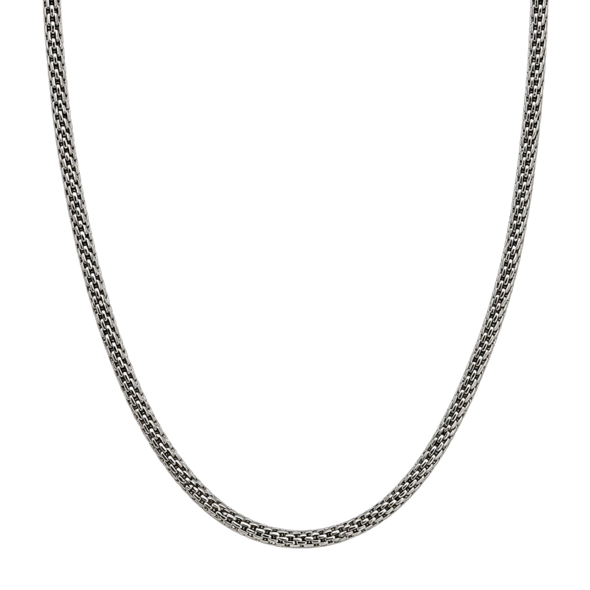 THE MEN THING Chain MESH BOX - 4mm Stainless Steel Twisted Rope Chain with Lobster Clasp for Men & Boys (21 inch)