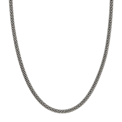THE MEN THING Chain MESH BOX - 4mm Stainless Steel Twisted Rope Chain with Lobster Clasp for Men & Boys (21 inch)