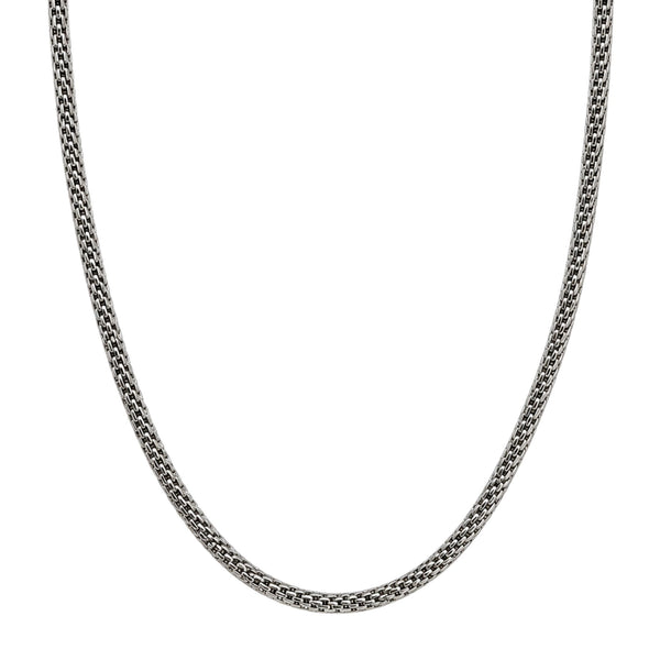 MESH BOX - 4mm Stainless Steel Twisted Rope Chain with Lobster Clasp for Men & Boys (21 inch)
