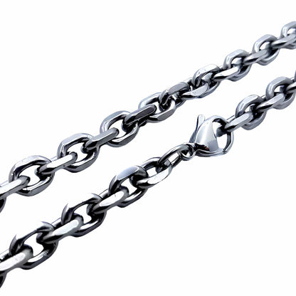 THE MEN THING Chain NIGHTSTEEL VEIN - 4mm Pure Stainless Steel Chain, 24inch for Men & Boys