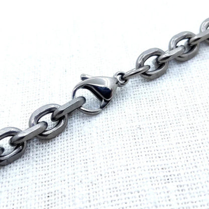 THE MEN THING Chain NIGHTSTEEL VEIN - 4mm Pure Stainless Steel Chain, 24inch for Men & Boys