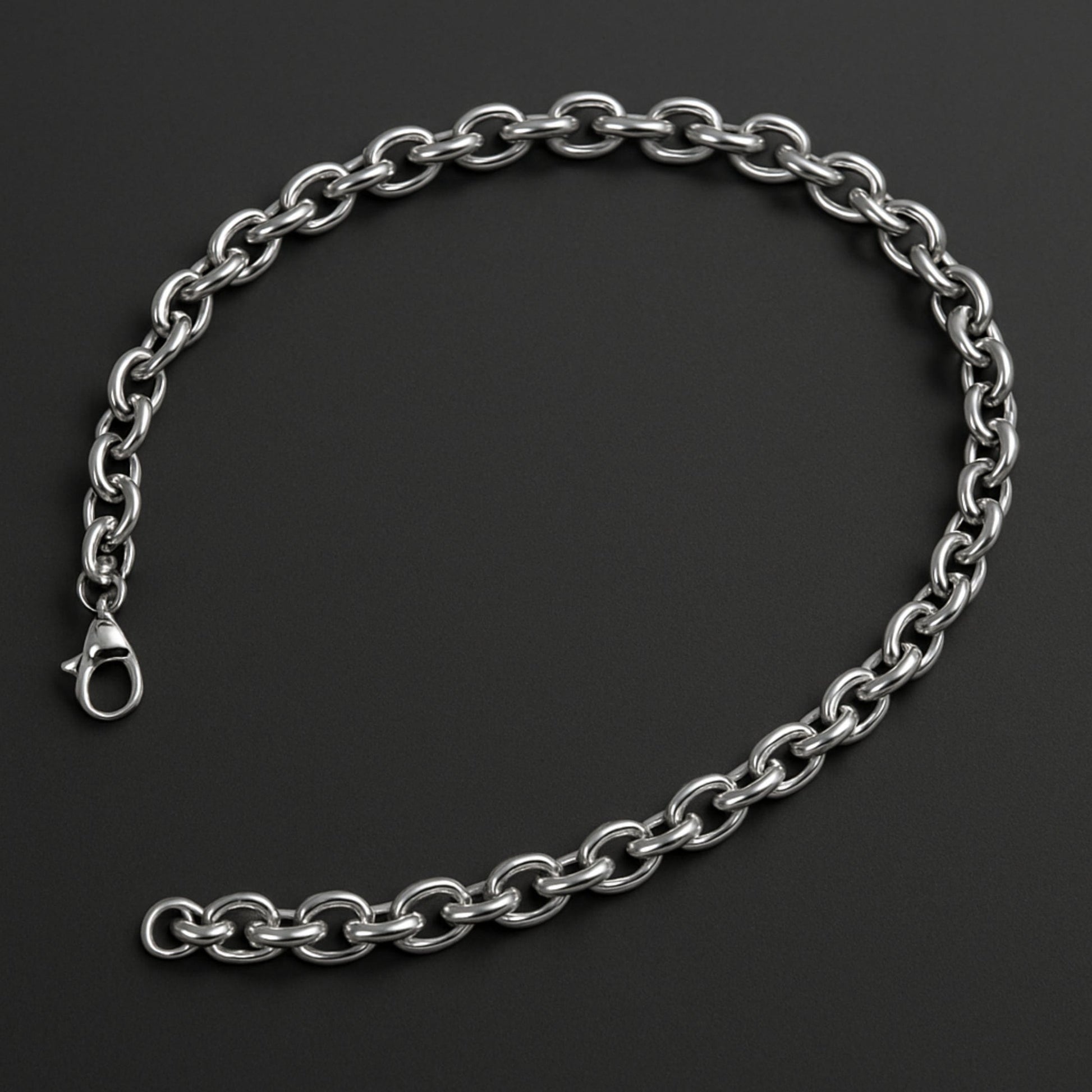 THE MEN THING Chain NIGHTSTEEL VEIN - 4mm Pure Stainless Steel Chain, 24inch for Men & Boys