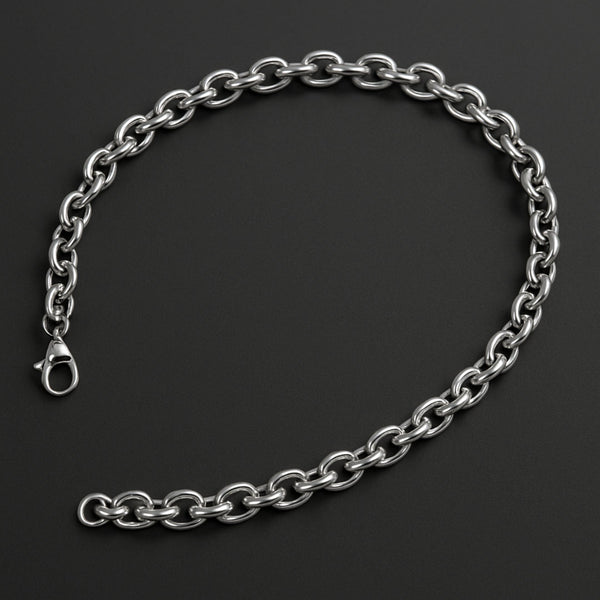 NIGHTSTEEL VEIN - 4mm Pure Stainless Steel Chain, 24inch for Men & Boys