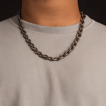 THE MEN THING Chain NIGHTSTEEL VEIN - 4mm Pure Stainless Steel Chain, 24inch for Men & Boys