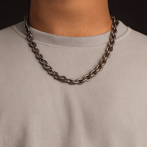 THE MEN THING Chain NIGHTSTEEL VEIN - 4mm Pure Stainless Steel Chain, 24inch for Men & Boys