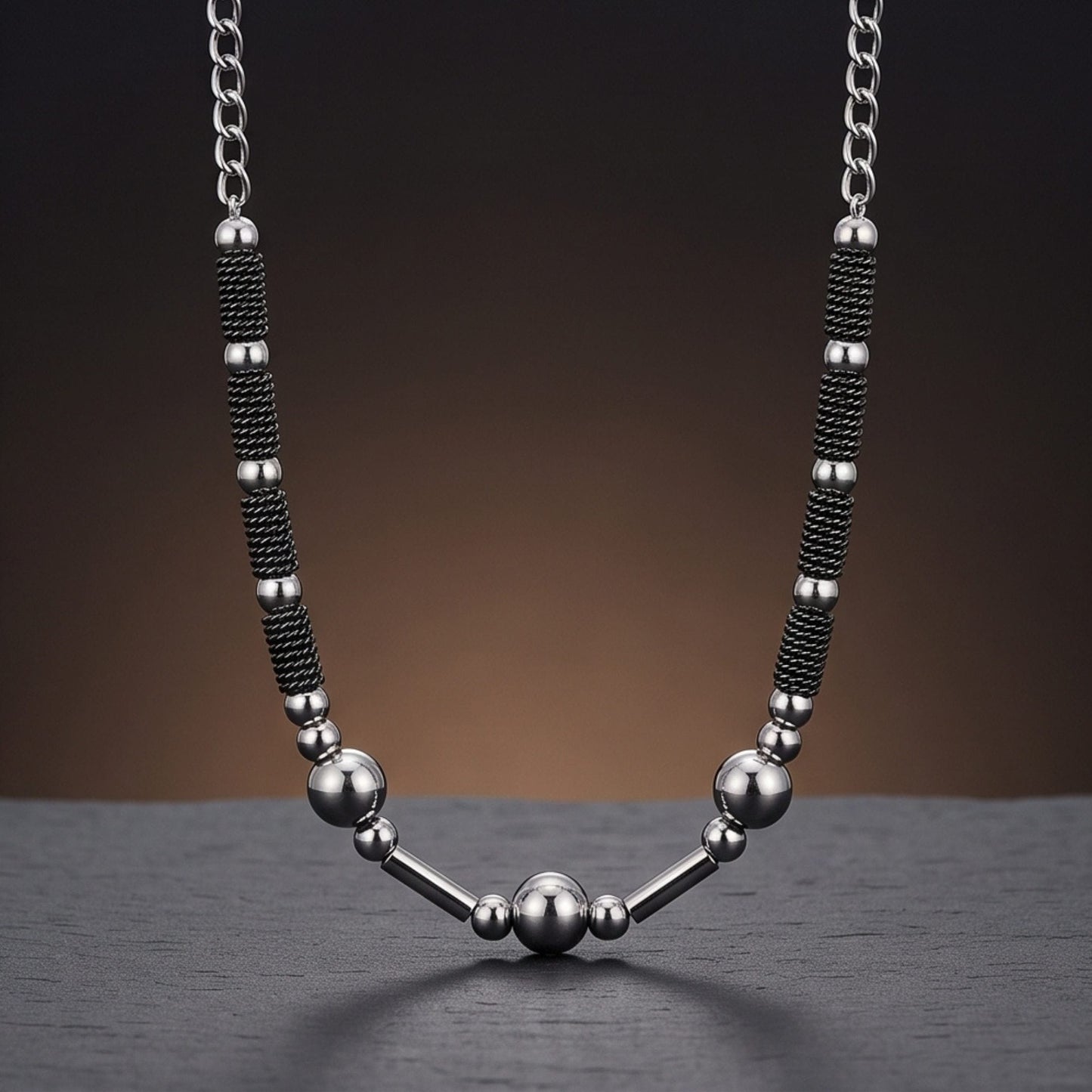 THE MEN THING Chain OVAL CURB - 6mm Stainless Steel Chain with Lobster Clasp for Men & Boys (21 to 23 inch)
