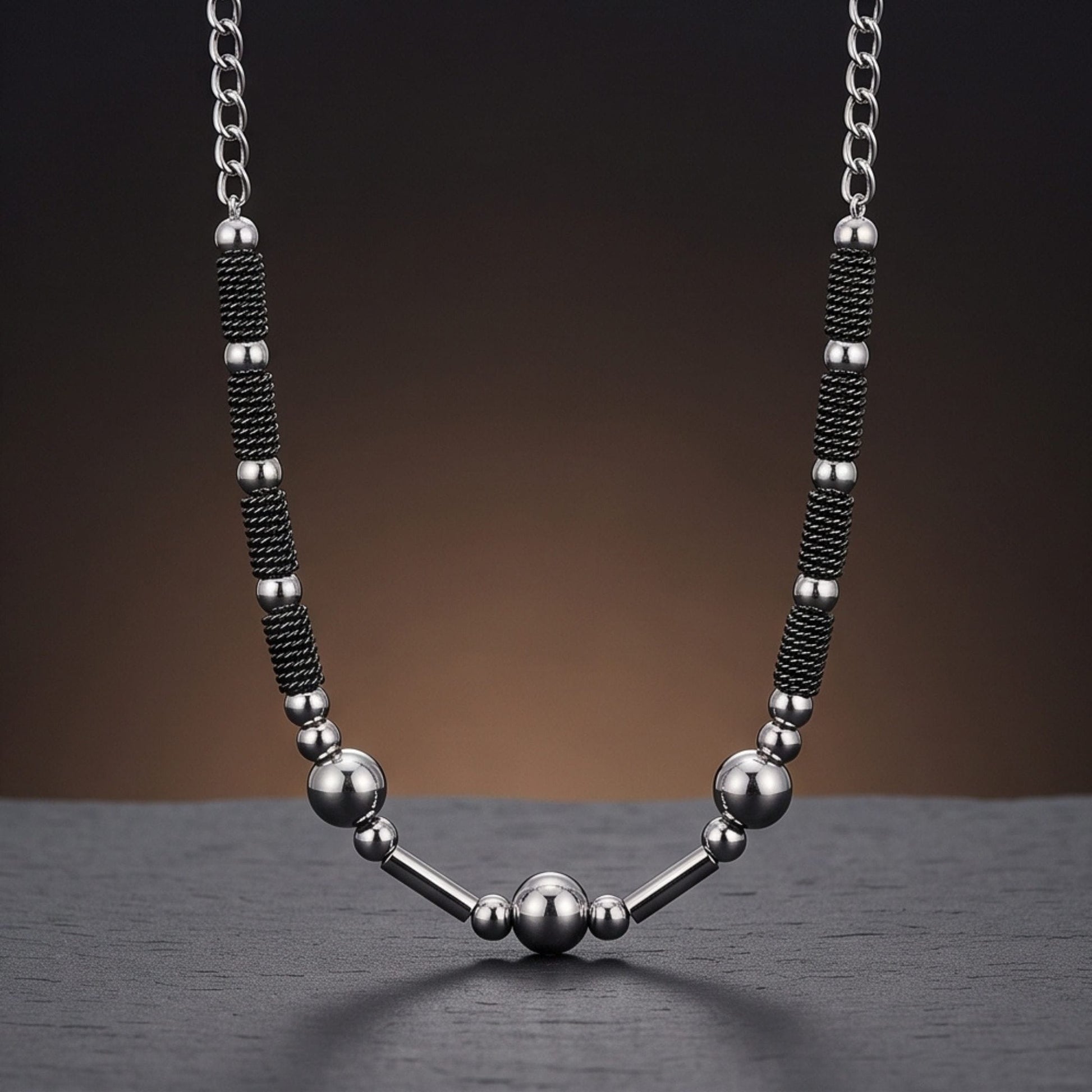 THE MEN THING Chain OVAL CURB - 6mm Stainless Steel Chain with Lobster Clasp for Men & Boys (21 to 23 inch)