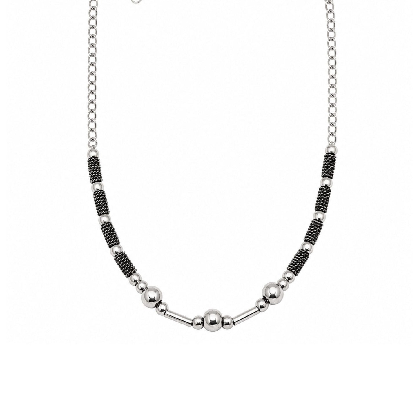 THE MEN THING Chain OVAL CURB - 6mm Stainless Steel Chain with Lobster Clasp for Men & Boys (21 to 23 inch)