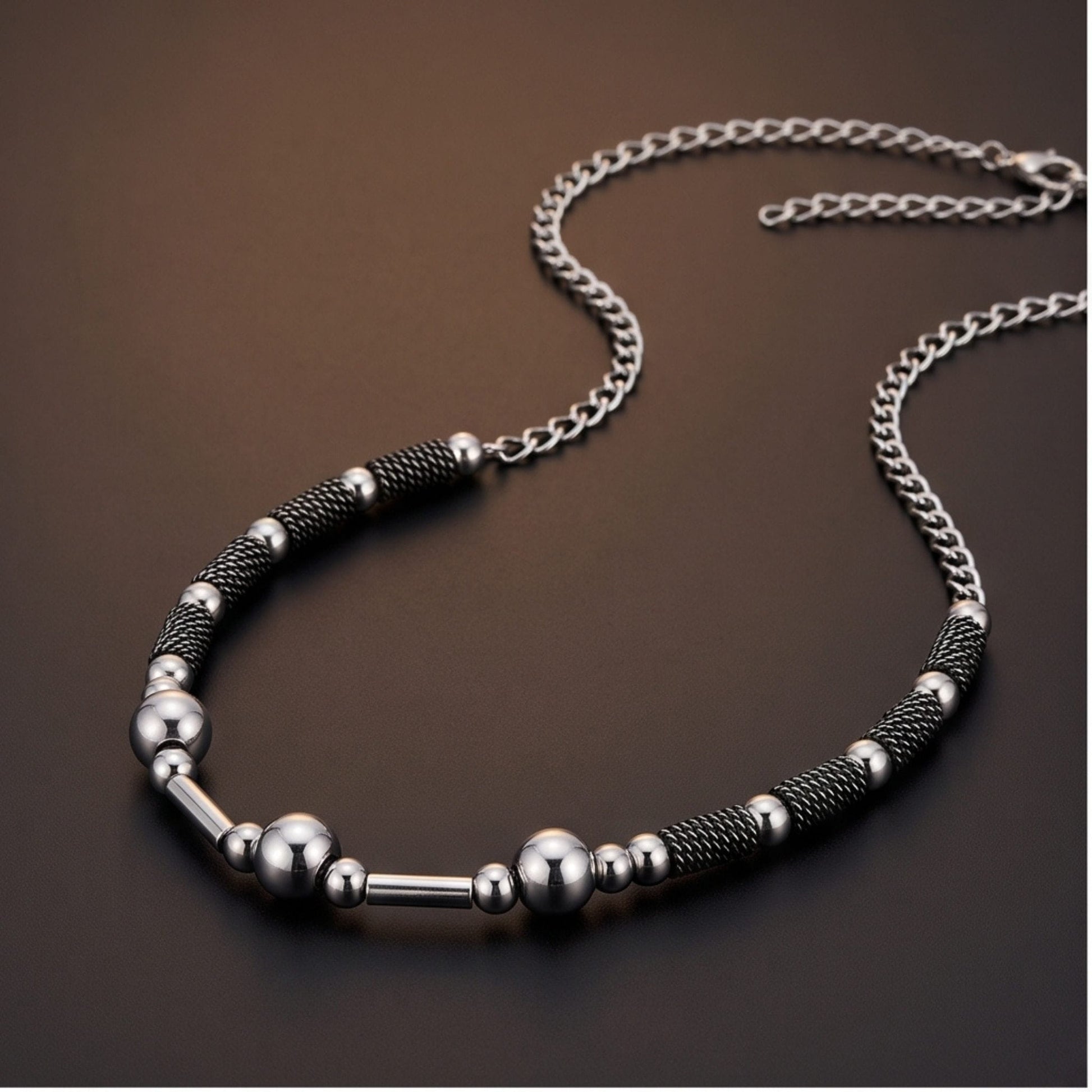 THE MEN THING Chain OVAL CURB - 6mm Stainless Steel Chain with Lobster Clasp for Men & Boys (21 to 23 inch)