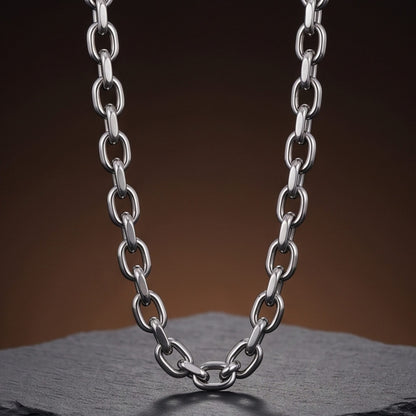 THE MEN THING Chain OVAL LINK - 11mm Stainless Steel Chain with Lobster Clasp for Men & Boys (24inch)