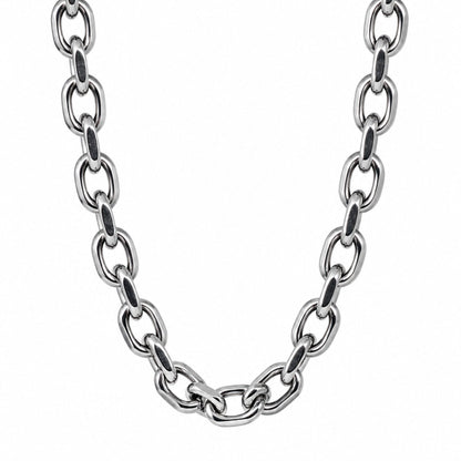THE MEN THING Chain OVAL LINK - 11mm Stainless Steel Chain with Lobster Clasp for Men & Boys (24inch)