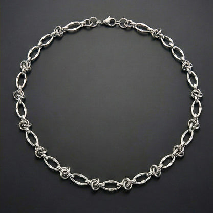 THE MEN THING Chain OVAL LINK - 8mm Pure Stainless Steel Curb 18 inch Chain for Men & Boys