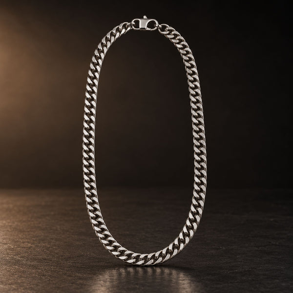 PRIME CUBAN - 6mm Stainless Steel Chain with Lobster Clasp for Men & Boys (24inch)
