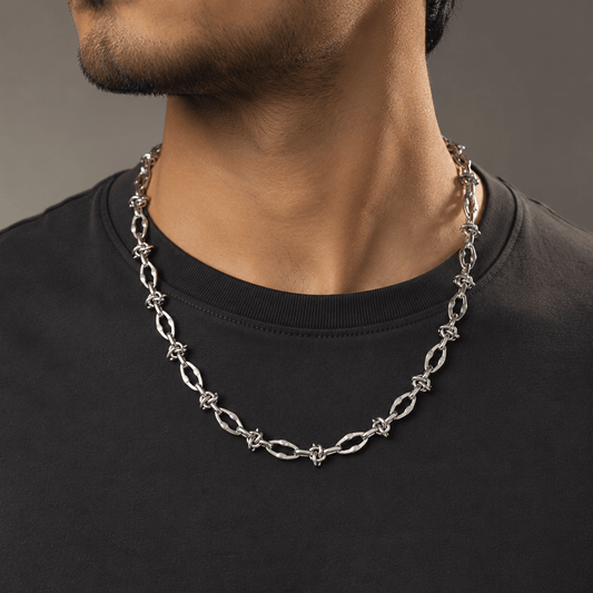 THE MEN THING Chain RAVELLO - 8mm Chain Pure Stainless Steel 23inch for Men & Boys